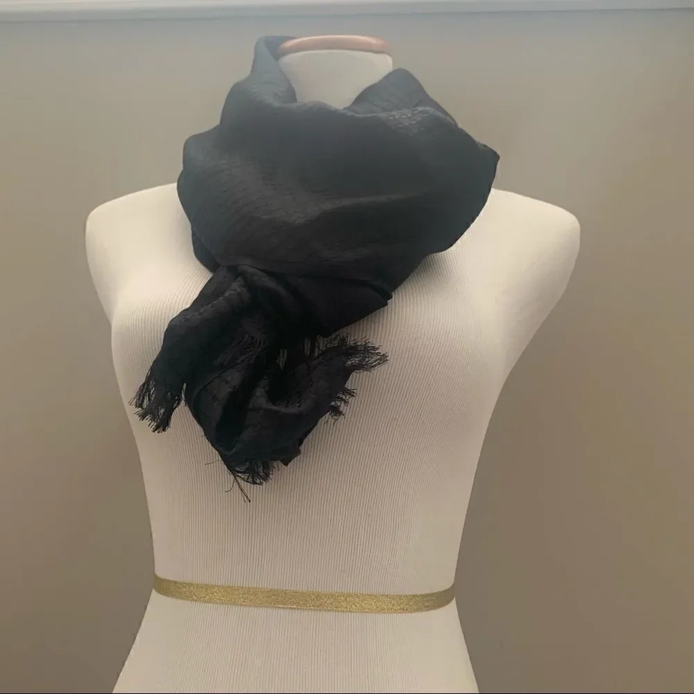 Etcetera Black Silk Scarf - New